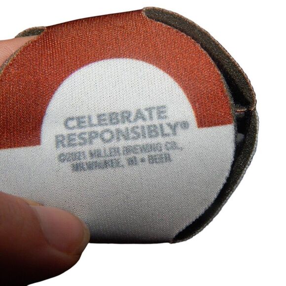 Miller Lite Football Foam Coozie Can Holder - Picture 3 of 4